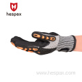 Hespax Anti-vibration Nitrile TPR Heavy Duty Work Gloves